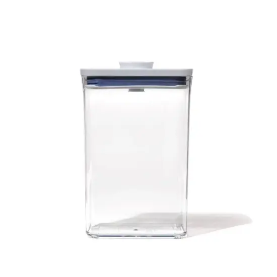 OXO POP 2.7qt Plastic Rectangle Airtight Food Storage Container White image {3}