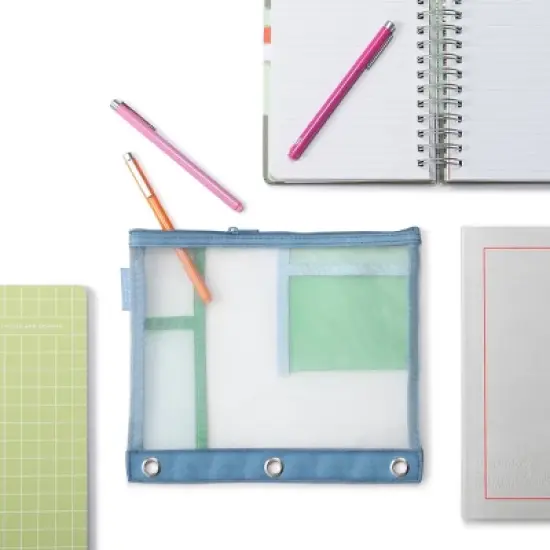 Notebook Collective Mesh Binder Pouch Blue/Green image {2}