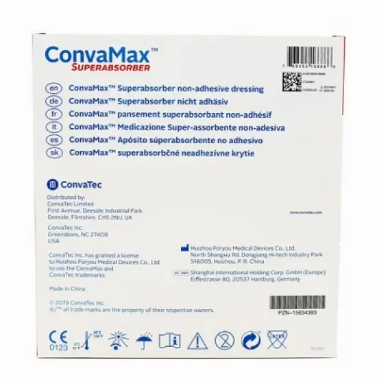 ConvaTec ConvaMax Superabsorber Wound Dressing with High Fluid Retention, Non-Adhesive & Adhesive Options, Multiple Sizes image {3}