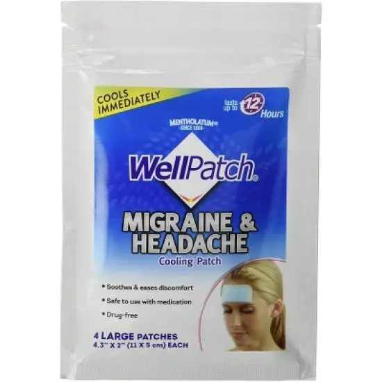 Wellpatch Migraine & Headache Cooling Patch Large, 4 Ct image {3}
