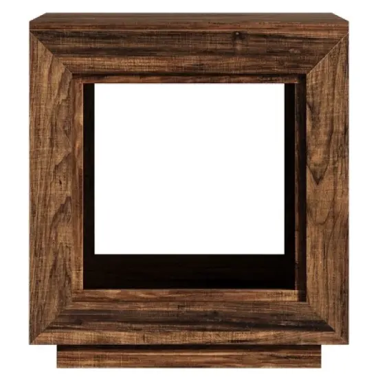 Resenkos Nightstand, Night Stand,Wood End Table, Square Side Table Nightstands with Storage,Rustic Brown image {2}