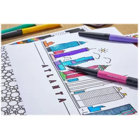 Paper Mate Flair Felt Pens Medium Point Assorted Inks 8/Pack (2134319) image {1}