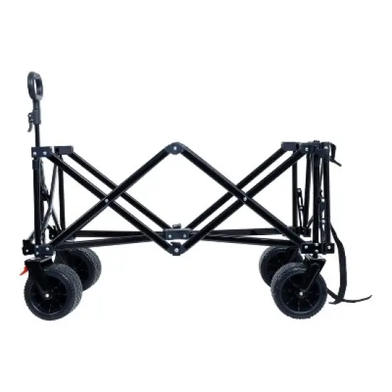 Foldable Wagon with Extended Tailgate, Extra Long Extender Wagon Cart,Beach Wagon Cart Heavy Duty 400LBS with Large All-Terrain Beach Wheels image {11}