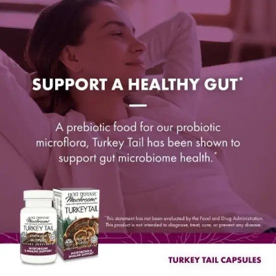 Host Defense Turkey Tail Mushroom Vegan Capsules - 30ct image {2}
