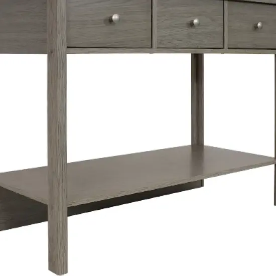 Sunnydaze MDF Indoor Entryway Console Table with 3 Drawers - 30" H - Thunder Gray image {6}