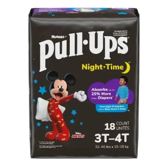 Pull-Ups Night-Time Disposable Training Pants Jumbo Pack - 3T-4T - Boy - 18ct image {1}