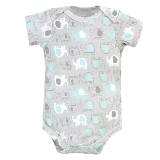 Luvable Friends Cotton Bodysuits 5pk, Unisex Basic Elephant image {5}