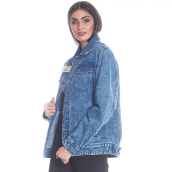 Members Only Women's SpongeBob Oversized Denim Jacket image {3}