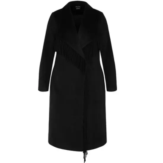 Women's Plus Size Amelia Coat - black | CITY CHIC image {4}