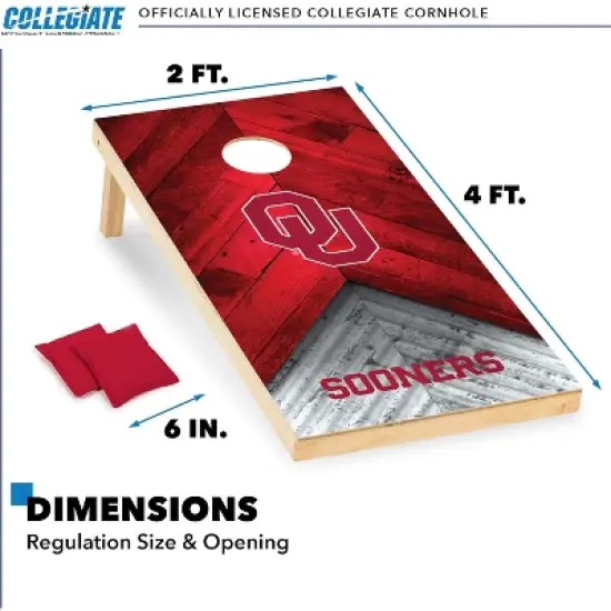 NCAA Oklahoma Sooners 2'x4' Wood Cornhole Set image {5}