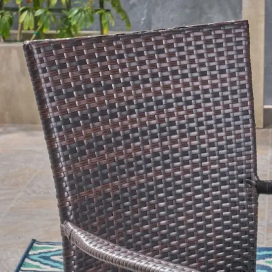 Melville 7pc Wicker Dining Set - Brown - Christopher Knight Home image {2}