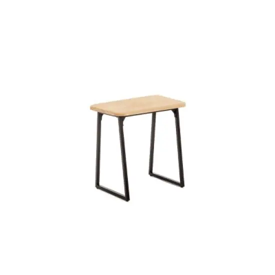 2pc Aero Desk Set Natural - Boraam: Compact, Mid-Century Modern, 36" Width, Metal Frame image {4}