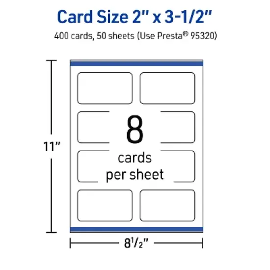 Avery 2" x 3-1/2" Rounded Corner Cards, Glossy White, 400ct image {4}