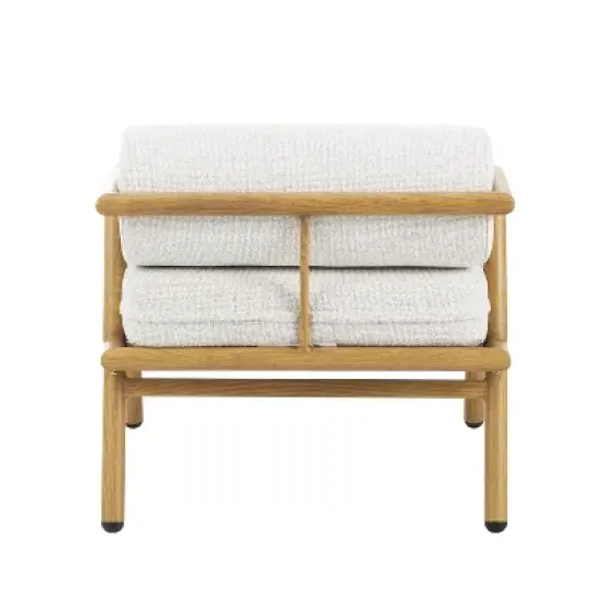 Christopher Knight Home Gretel Outdoor Modern Iron Upholstered Armless Club Chair (Set of 2) image {5}