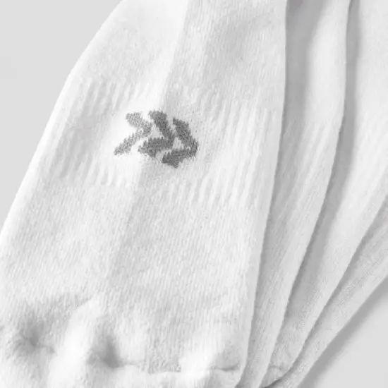 Women's Extended Size Cushioned 6+1 Bonus Pack Ankle Athletic Socks - All in Motion&trade; White 8-12 image {2}
