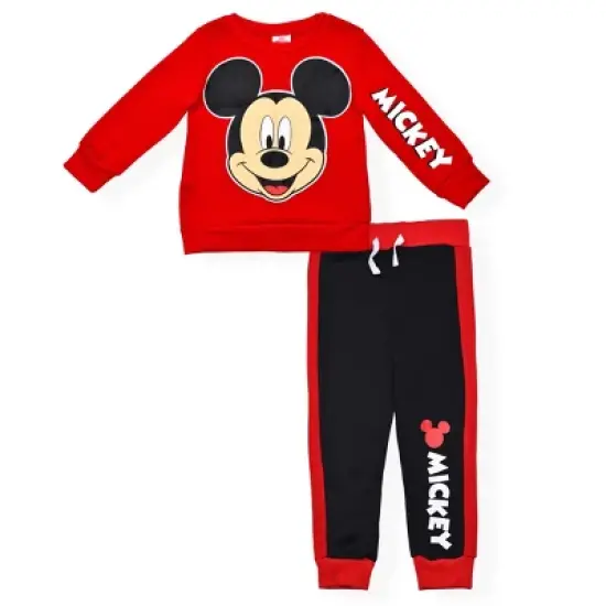 Disney Boy's 2-Pack Mickey Mouse and Friends Long Sleeve Graphic Shirt and Jogger Pant Set for toddler image {7}