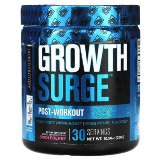 Jacked Factory Growth Surge, Post-Workout, Swoleberry, 10.58 oz (300 g) image {3}