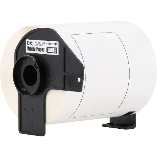 Brother DK-1247 Large Shipping Paper Labels 6-4/10" x 4-7/100" Black on White 180 Labels/Roll 3 image {3}