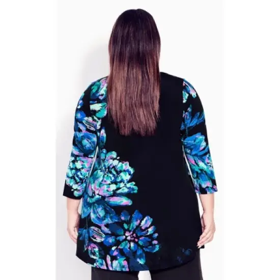 Women's Plus Size Harriet Placement Tunic - Blue | EVANS image {2}