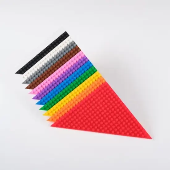 Strictly Briks Toy Building Block - Classic Stackable Half Circle, Triangle, Square Baseplates (96-pieces) image {4}