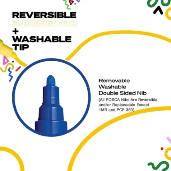 uniball POSCA PC-5M Water Based Paint Markers in Metallic Colors - Medium Tip (1.8-2.5mm) - 4 Pack: Paint Pens Acrylic image {7}