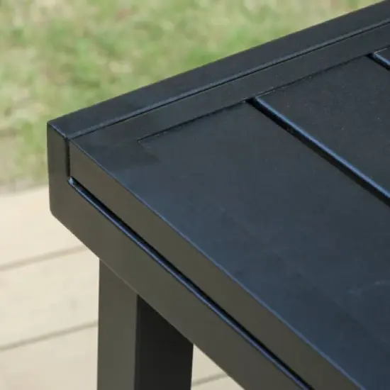 Outdoor Expandable Rectangle Steel Dining Table - Captiva Designs image {2}