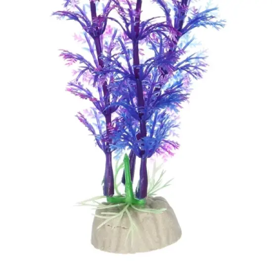 Unique Bargains Plastic Artificial Water Plants Aquarium Decorations Purple 8.27" Heigh 1 Pc image {4}
