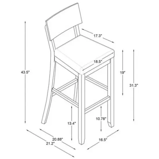 29" Jordan Barstool - Linon image {8}
