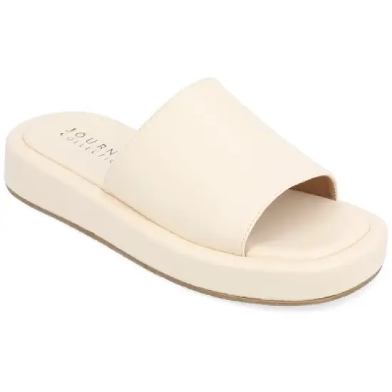 Journee Collection Womens Denrie Tru Comfort Foam Slide Flatform Sandals image {11}