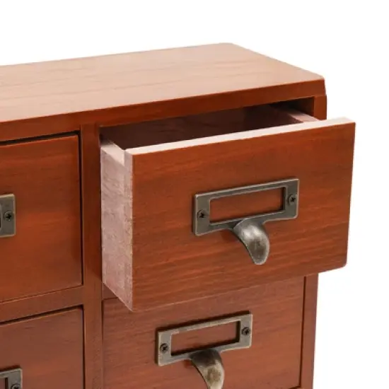 YIYIBYUS Traditional 16 Drawers Wood Apothecary Chest Storage Cabinet image {9}