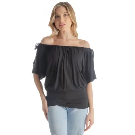 Women's Top with Short Sleeves and Cut-Out Shoulders image {4}