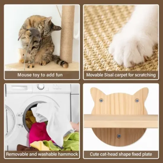 Sandinrayli Cat Wall Mounted Shleves image {5}