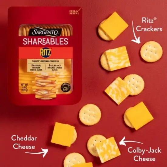 Sargento Shareables Ritz Cheddar and Colby Jack Cheese - 6oz image {4}