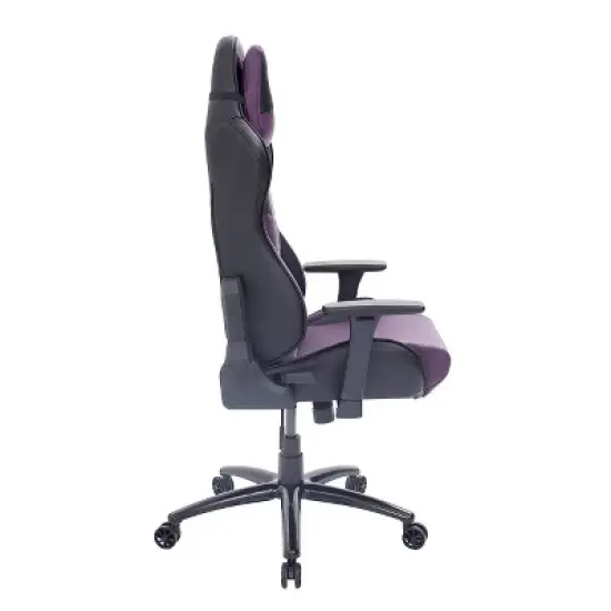 Ergonomic High Back Racer Style Video Gaming Chair Purple/Black - Techni Sport image {2}