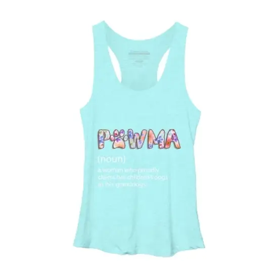 Women's Design By Humans Grandmother Loves Grandogs Pawma By littlesenh1 Racerback Tank Top image {4}