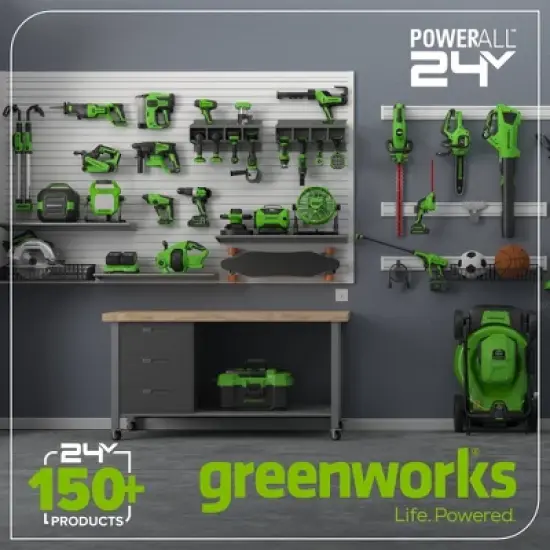 Greenworks Powerall 2x24V 19" Brushless Push Mower with (2) 4.0Ah Batteries and Charger image {10}