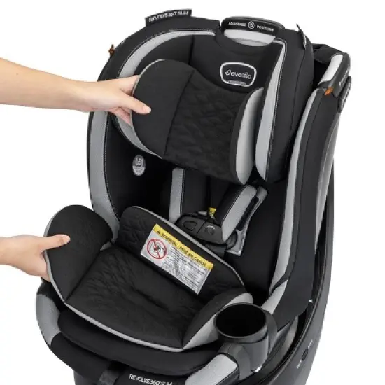Evenflo Revolve 360 Slim 2-in-1 Rotational Convertible Car Seat with Quick Clean Cover image {9}