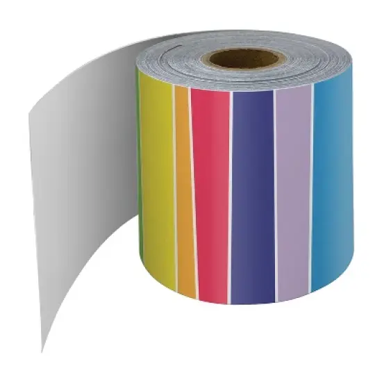 Carson Dellosa Education Rainbow Rolled Straight Border, 65 Feet Per Roll, Pack of 3 image {1}