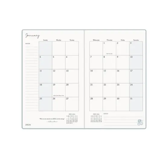 Morris & Co. by Blue Sky 5"x8" 2026&nbsp;Weekly/Monthly Bookbound Planner Hardcover Debossed Chrysanthemum Blue image {5}