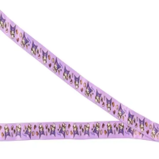 Kuromi ID Badge Holder Lanyard w/ Rubber Pendant and Collectible Sticker image {2}