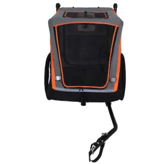 2-in-1 Bike Trailer & Push Cart for Pets - Detachable Bike Hitch & Push Handle Included&pound;&not;Dual Cup Pockets and Storage Bag, Holds Pets Up to 100 lbs image {8}