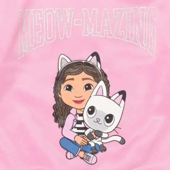 Dreamworks Gabby's Dollhouse Pandy Paws Girls Fleece Sweatshirt and Pants Set Little Kid to Big Kid image {5}