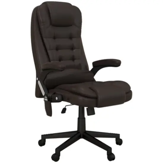 HOMCOM High-Back Massage Office Chair, Heated Reclining Computer Chair with Remote image {3}