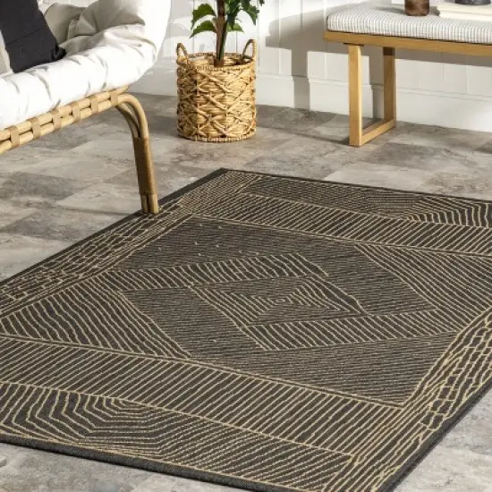 nuLOOM Myrna Geometric Indoor/Outdoor Patio Area Rug image {8}