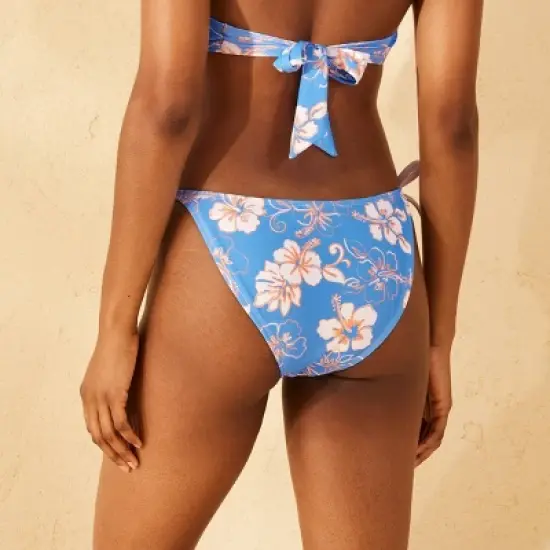 Women's Low-Rise Tricot High Leg Cheeky Side-Tie Bikini Bottom - Wild Fable&trade; image {1}