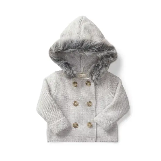 Hope & Henry Baby Faux Fur Hooded Sweater image {4}