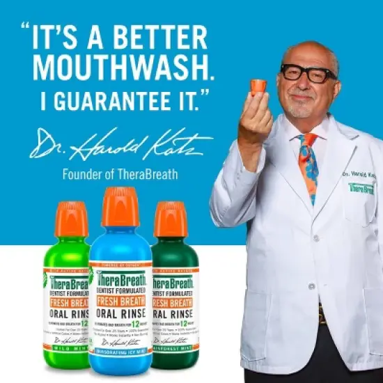 TheraBreath Fresh Breath Mouthwash Alcohol-Free - Rainforest Mint image {6}