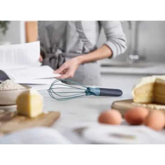 Joseph Joseph Twist Whisk Sky Blue: Silicone Collapsible Kitchen Tool, Dishwasher-Safe, 11.02" Length image {6}