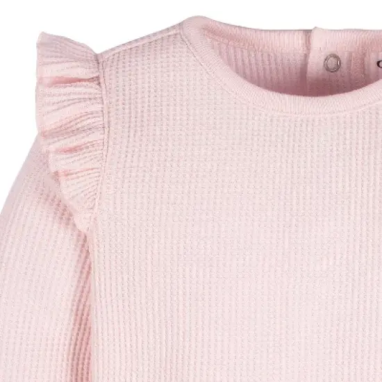 Gerber Baby Girls' Ruffle Long Sleeve Onesies&reg; Bodysuits - 2-Pack image {6}