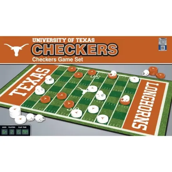 MasterPieces Officially licensed NCAA Texas Longhorns Checkers Board Game for Families and Kids ages 6 and Up image {1}